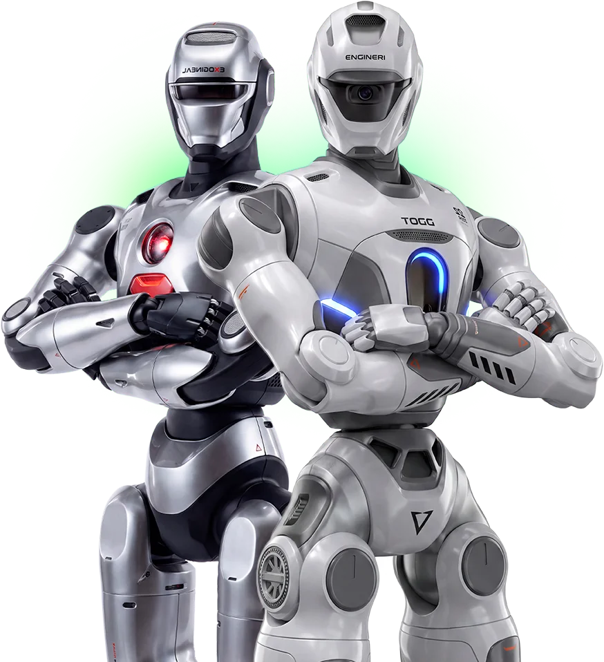 Robots humanoides del show de Miranda
